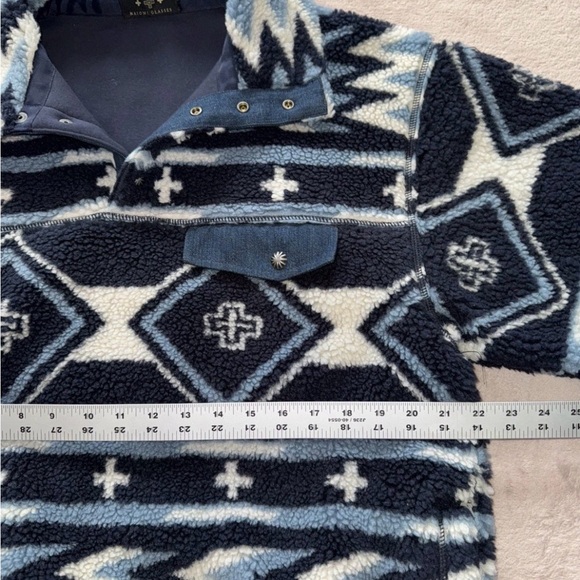 PRL x Naiomi Glasses Fleece Pullover Leather Trimmed Size L - Picture 13 of 13